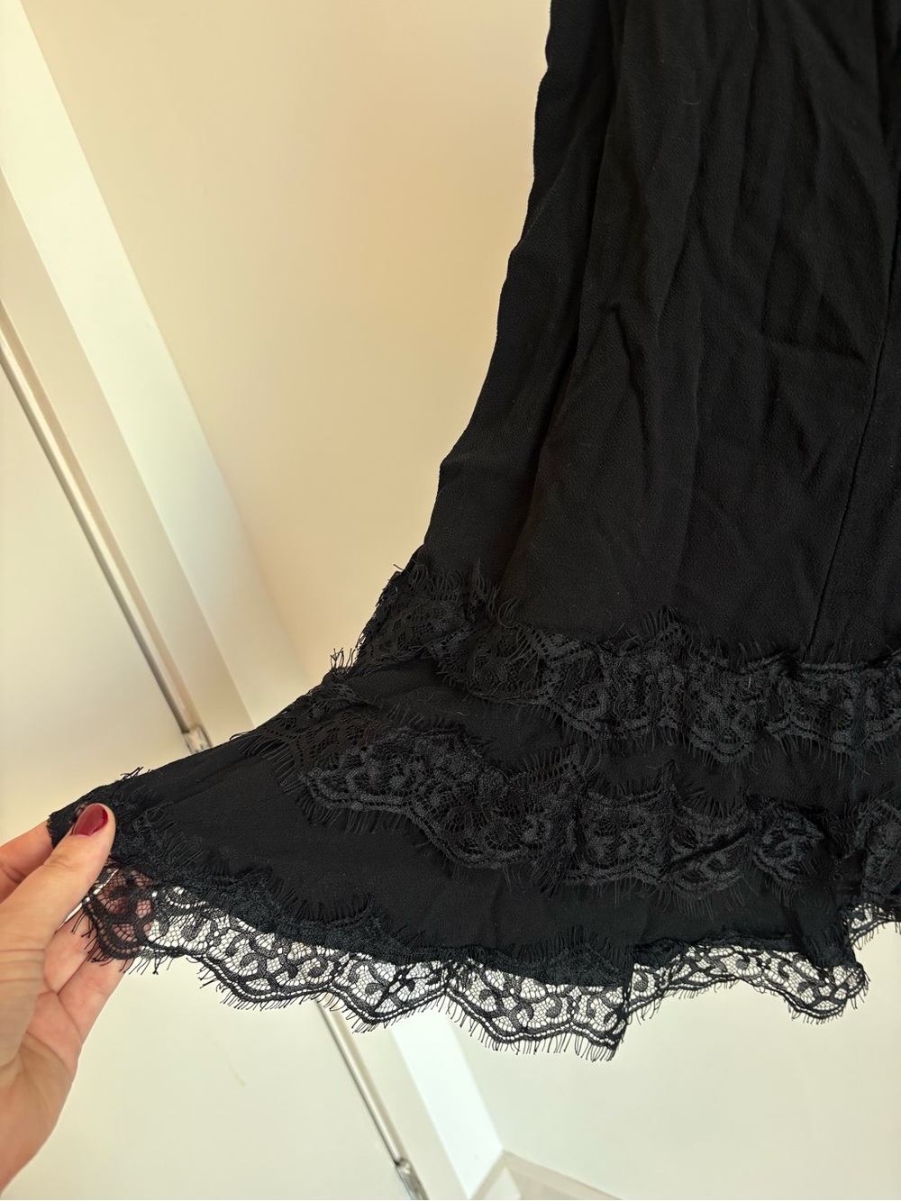 Kimchi Blue Black Lace-Trim Slip Dress - Picture 3 of 3